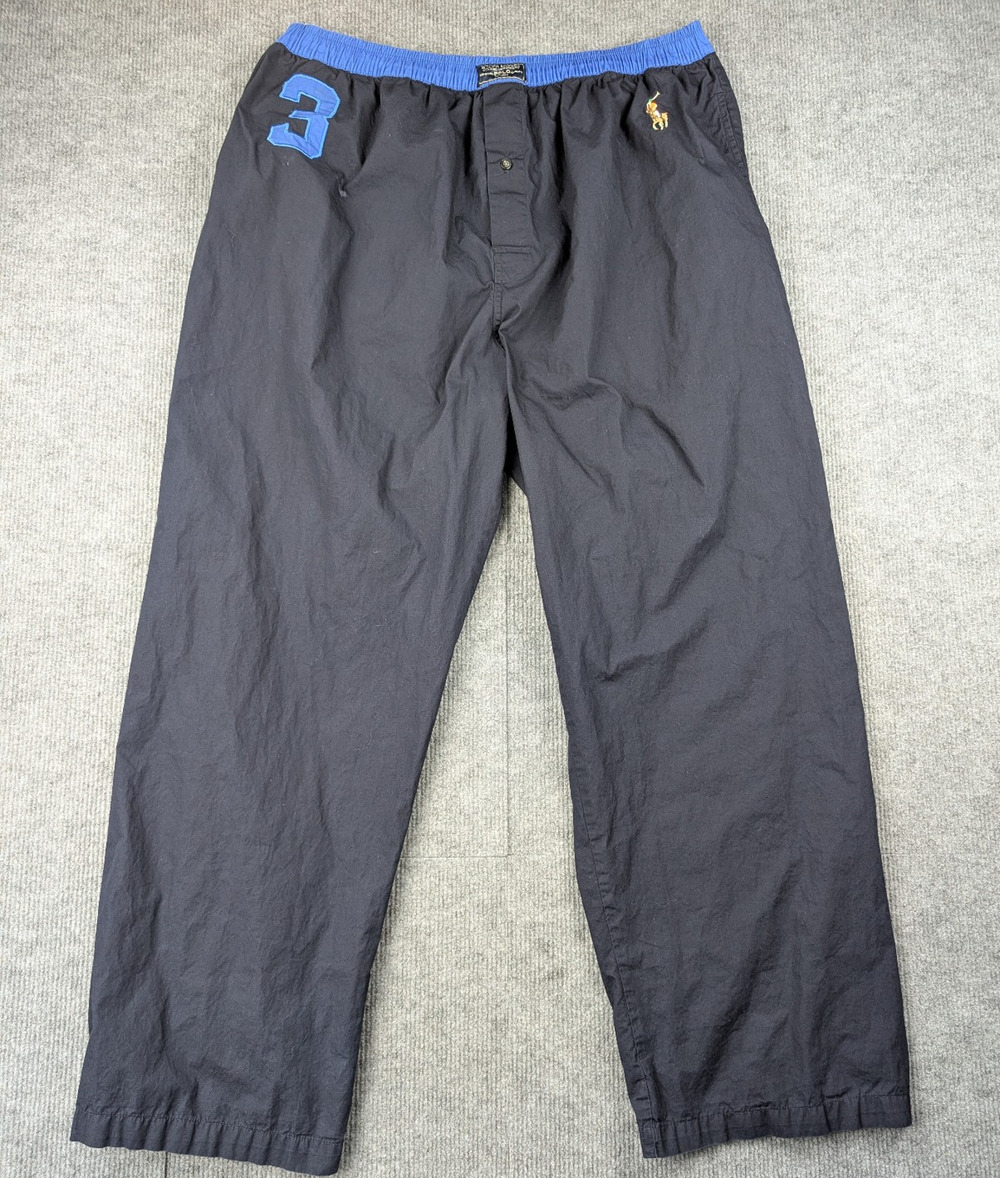 Polo Ralph Lauren Pajama Pants Mens XL Cotton Poplin Preppy Pull On Lightweight
